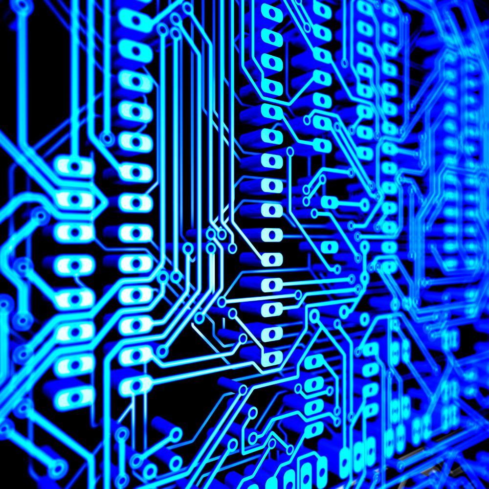 double layer circuit board background